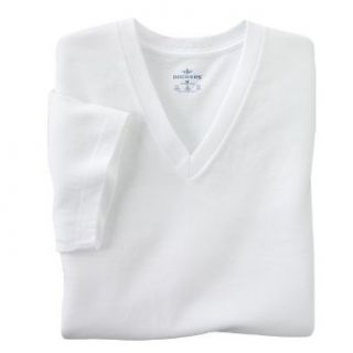 Dockers 4 pk. White V Neck T Shirt at  Mens Clothing store Undershirts
