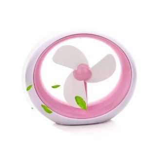 Pink Soft Blades Usb Small Cooling Fan With Smooth Circular Design Usb Or Battery Powered Personal Desk Fan Computers & Accessories