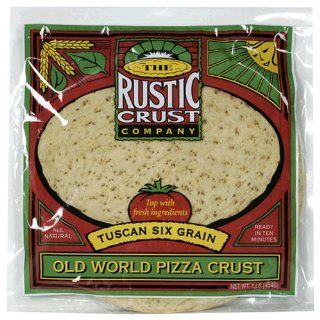 Rustic Crust Old World Pizza Crust, Tuscan Six Grain, 12 Inch Crusts (Pack of 8)  Grocery & Gourmet Food