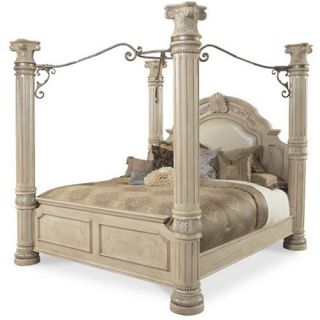 Monte Carlo Canopy Poster Bed   Silver Pearl   Beds