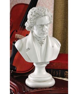 Design Toscano 13.5 in. Great Composer Collection Beethoven Sculpture   Sculptures & Figurines