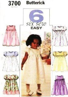 BUTTERICK 3700 6 SIX SEW EASY LITTLE GIRL DRESS PATTERNS ~ TODDLER 1, 2, 3  Other Products  