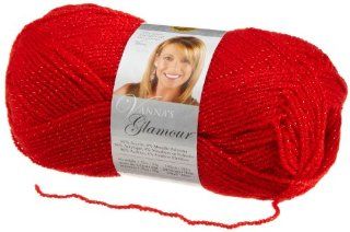 Lion Brand Yarn 861 113J Vanna's Glamour Yarn, Ruby Red