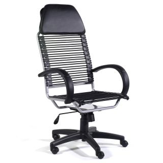 Euro Style Bungie Executive Office Chair   Black/Chrome   Desk Chairs