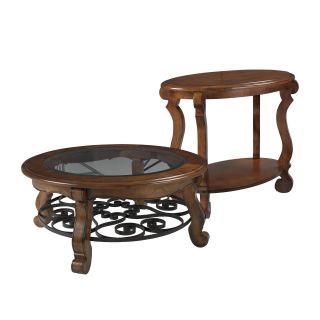 Hammary Siena Round 2 Piece Glass Top Coffee Table Set   Coffee Table Sets