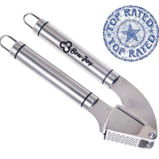  FATHER'S DAY SPECIAL Best Garlic Press Stainless Steel with Cleaning Brush   Awesome Reviews   Top Rated Crusher Mincer for Unpeeled Cloves and Ginger   Heavy Duty Premium Quality Stainless Steel From Head to Toe   Ergonomic Handles Give Easy 