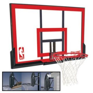 Spalding 48 Inch Polycarbonate Backboard Combo with Mounting Bracket   In Ground Hoops
