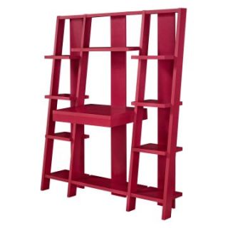 Altra Ladder Bookcase with Desk   Red   Desks