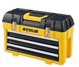 Waterloo 3 Drawer Plastic Portable Chest 2 Pack   Tool Boxes