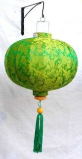 Green Vietnamese Silk Lantern   Landscape Torch Lights  