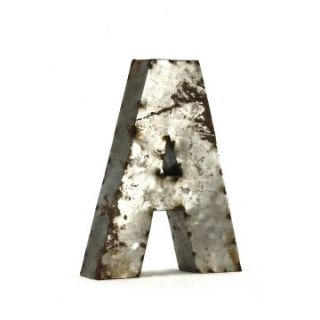 Letter A Metal Wall Art   Small   14W x 18H in.   Wall Sculptures and Panels