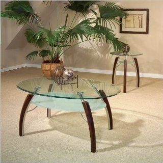 Steve Silver Company Atlantis 3 Piece Cocktail Table Set in Cherry   Coffee Tables