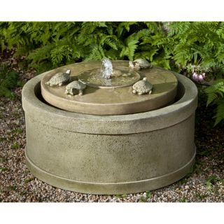 Campania International The Turtle Pond Cast Stone Outdoor Fountain   Fountains