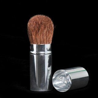 BelleSha Cosmetic Compact Blusher Brush Silver  Makeup Brushes  Beauty