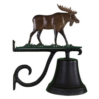 Cast Bell with Color Moose Ornament   Weathervanes