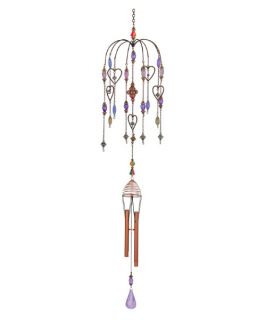Carson 22 in. Wire Works Heart Drop Wind Chime   Wind Chimes