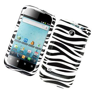 Eagle Cell PIHWM865G128 Stylish Hard Snap On Protective Case for Huawei M865/Ascend 2/Prism   Retail Packaging   Zebra Black/White Cell Phones & Accessories