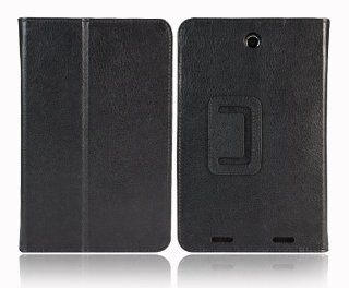 JKase Ultra Slim Series Custom Fit Folio Leather Case Cover with 3 in 1 Built in Stand Leather Case for Lenovo A2107 7 Inch Tablet (Black) Computers & Accessories