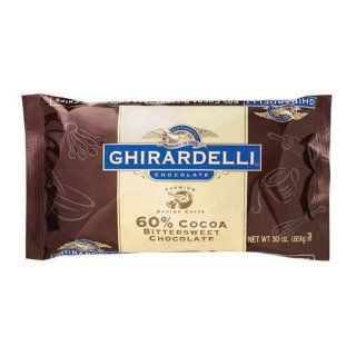 Ghirardelli 60% Cocoa Bittersweet Baking Chips   30 oz.  Cacao Chips  Grocery & Gourmet Food