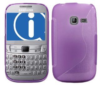iTALKonline Samsung Ch@t S3570 Slim Grip S Line TPU Gel Case Soft Skin Cover   Purple Cell Phones & Accessories