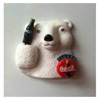 Coca Cola Polar Bear Magnet Holding a Coke with Coke Emblem  Other Products  