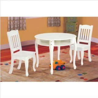 Bundle 76 Windsor Round Table & Chair Set in White (Set of 2)   Childrens Furniture Sets