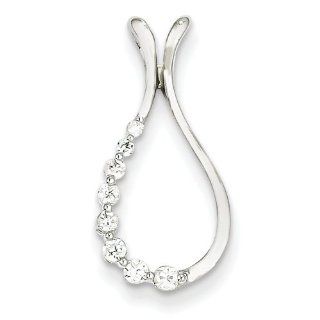 14k Wg Diamond Teardrop Pendant Jewelry