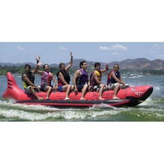 Red Shark Commercial In Line Elite Class Banana Boat   6 Person   Ski Tubes