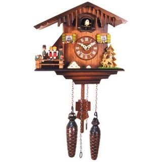 8 Inch Black Forest Woodchopper Family Cuckoo Clock   Cuckoo Clocks