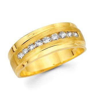 Ladies Diamond Wedding Ring 14k Yellow Gold Anniversary Band (0.40 CT) Jewelry