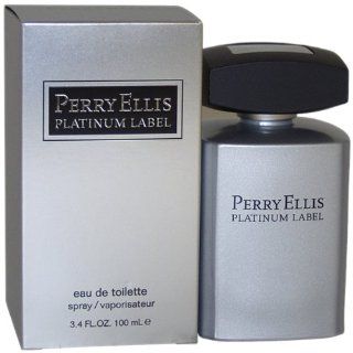 Perry Ellis Platinum Label by Perry Ellis for Men   3.4 Ounce EDT Spray  Beauty