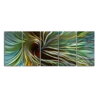 Fight or Flight Effect 5 Piece Handmade Metal Wall Art  60W x 24H in.   Wall Sculptures and Panels