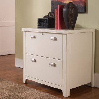 kathy ireland Home by Martin Tribeca Loft 2 Drawer Lateral Filing Cabinet   Distressed Eggshell   File Cabinets