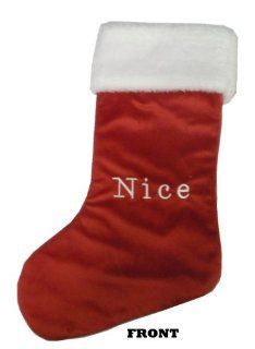 Naughty or Nice Holiday Stocking  Red Toys & Games
