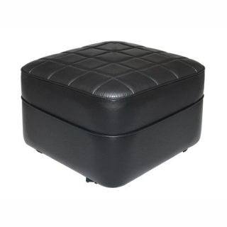 Dylan Square Quilt Top Faux Leather Ottoman   Ottomans