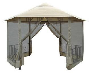Hexagon Gazebo with Insect Screen   Canopies