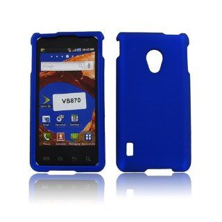 LG VS870 (Lucid II) Blue Rubber Protective Case Cell Phones & Accessories