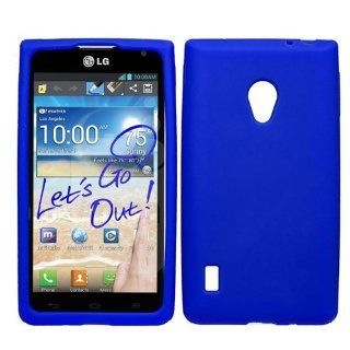iFase Brand LG VS870 Cell Phone Solid Blue Silicon Skin Case Cell Phones & Accessories