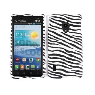 For Lg Lucid 2 Vs870 Non Slip Black White Zebra Matte Texture Case Accessories Cell Phones & Accessories