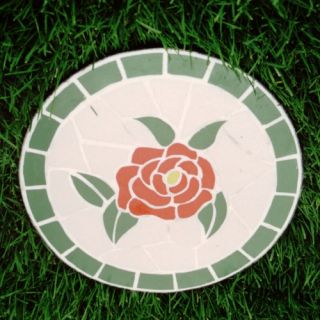 Oakland Living Stepping Stone Mosaic Rose   Garden Decor