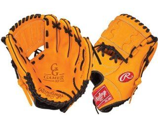 Rawlings Gold Glove Gamer XP 11.25 inch Baseball Glove with 1 piece Solid Web (Black/Orange), Right Hand Throw  Baseball Infielders Gloves  Sports & Outdoors