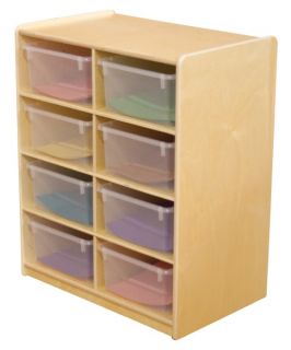 Wood Designs 8 Letter Tray Storage Unit with 5 in. Trays   Toy Storage