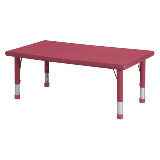 ECR4KIDS Resin Rectangle Adjustable Activity Table   Classroom Tables and Chairs