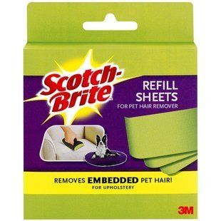 12 Pack Of 3m Scotch Fur Fighter 849rf 8 Hair Remover Refill, 8 sheet (96 sheet In Total)  Pet Hair Removers 
