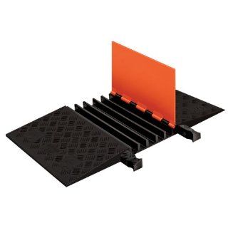 Low Profile ADA Cable Protector, 18"x50"x1.875", Five Channel Guard Slots, Model # GD5X125 ADA Industrial Warning Signs