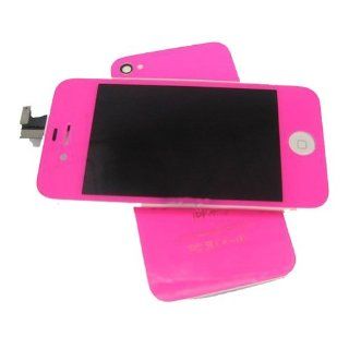 Tengfei Replacement LCD Touch Screen With Tools Kit for iPhone 4S Bright Pink LCD Screen+Touch Digitizer+Frame+Back Cover+Home Button Cell Phones & Accessories