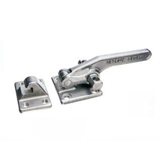 JW Winco Series GN 852 NI Stainless Steel Latch Type Toggle Clamp with Latch Bracket without Pulling Latch for Welding, Type TS, Metric Size, Clamp Size 2800, 28000 Newton Holding Capacity