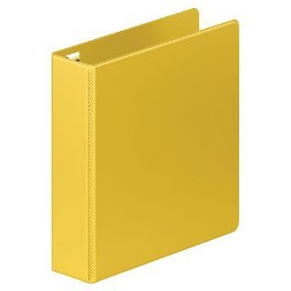 Wilson Jones Ultra Duty D Ring Binder with Extra Durable Hinge, 2 Inch, Yellow (W876 44 129)  Office D Ring And Heavy Duty Binders 