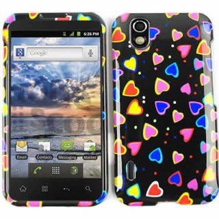 For Lg Marquee / Ignite Ls 855 Hearts On Black Case Accessories Cell Phones & Accessories