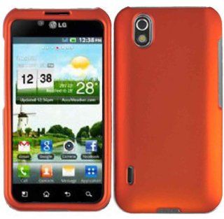 Orange Hard Case Cover for LG Marquee LS855 Optimus Black P970 Ignite AS855 Cell Phones & Accessories